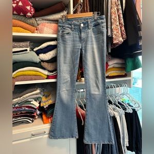 American Eagle Mid-Rise Flares, size 0 SHORT